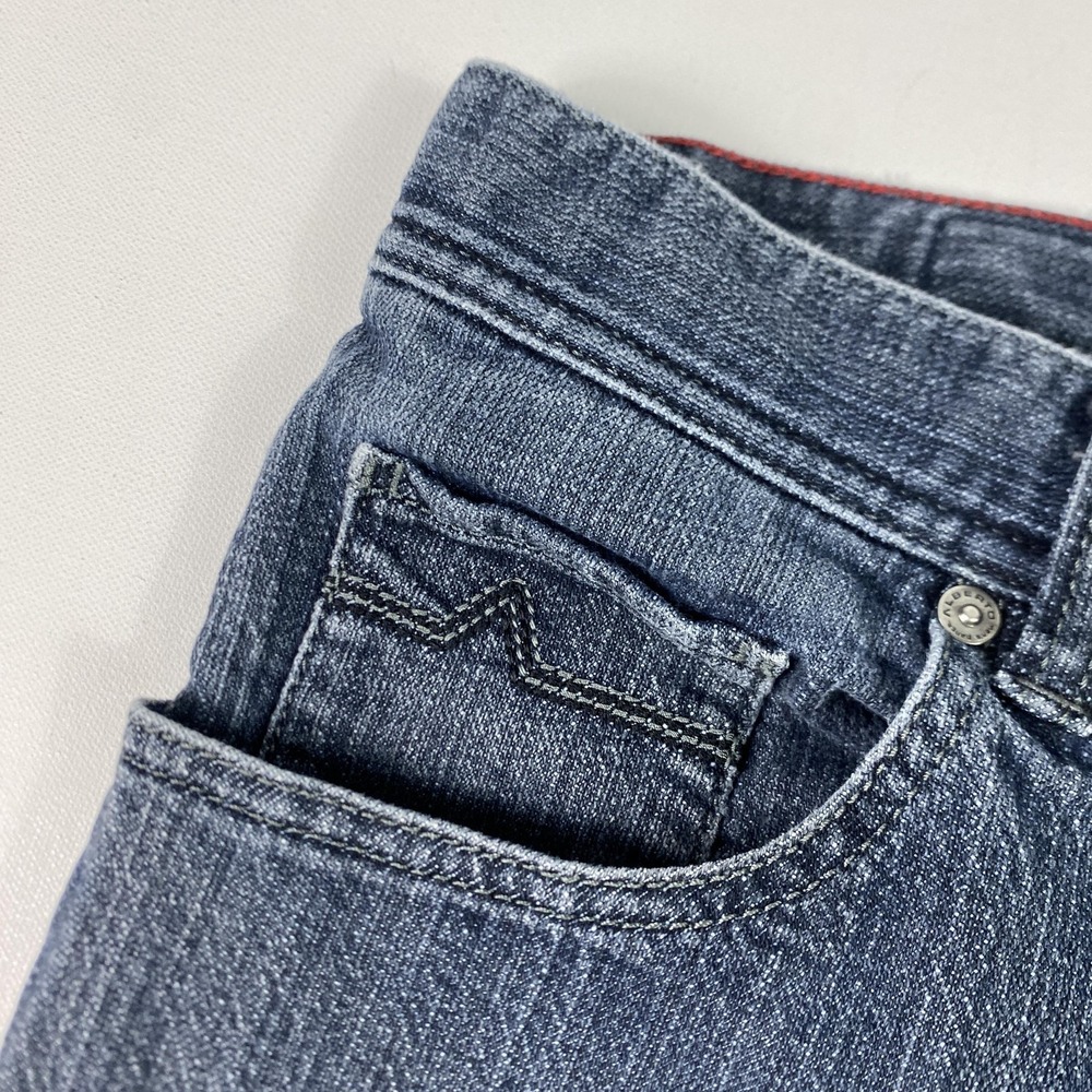 Alberto Stone T400 Modern Fit Jeans Mens 44x32 Blue Straight Leg Denim Pants - Picture 2 of 14